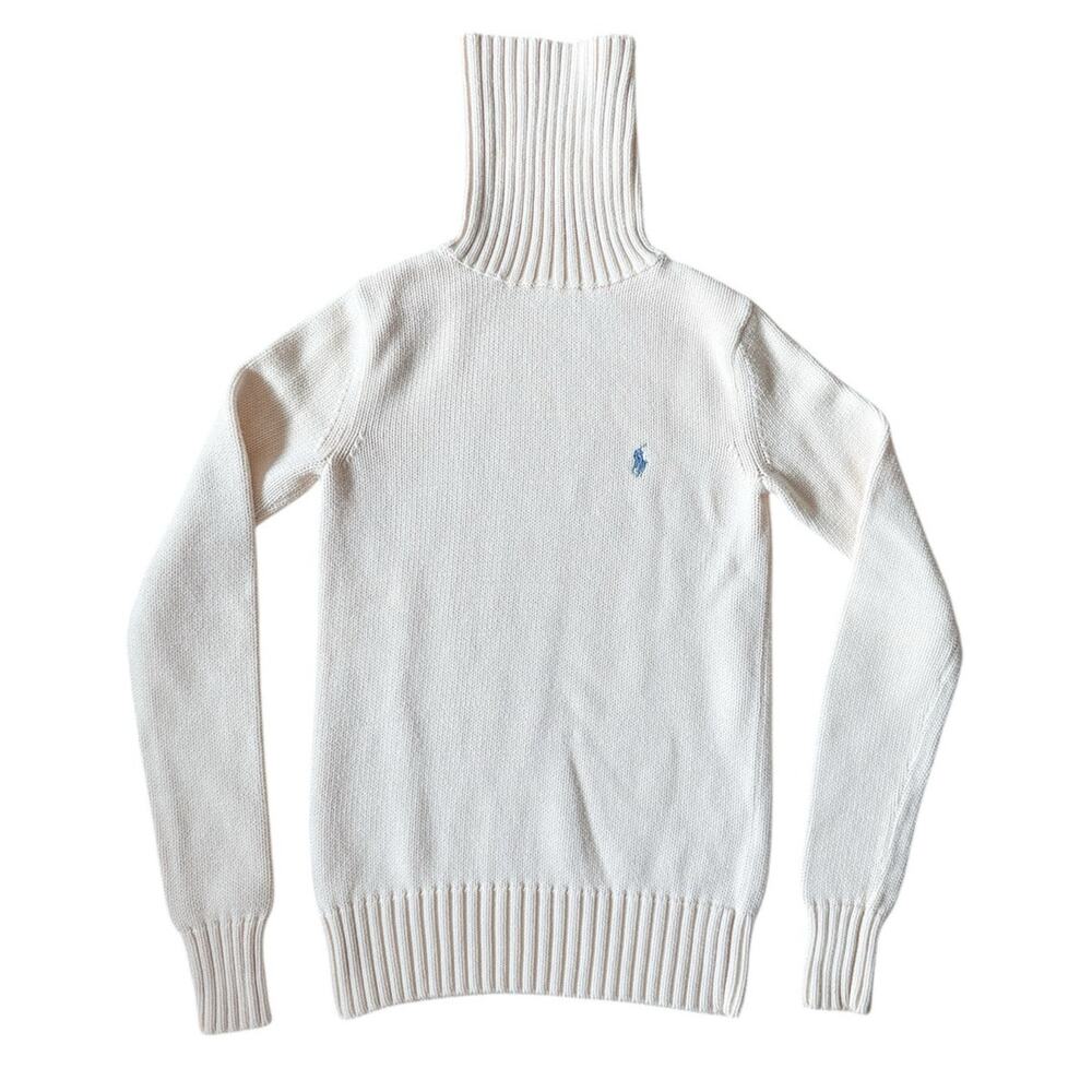 Ralph Lauren White Turtleneck Sweater